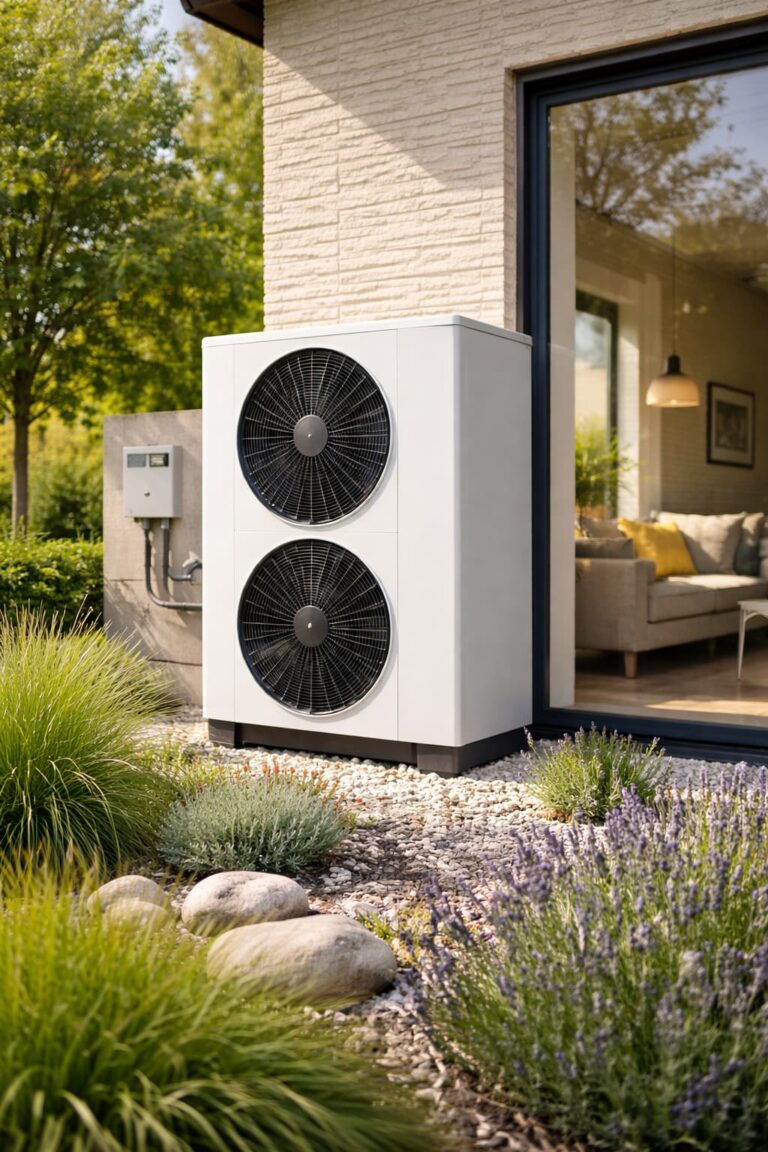 warmtepomp installatie bij woning