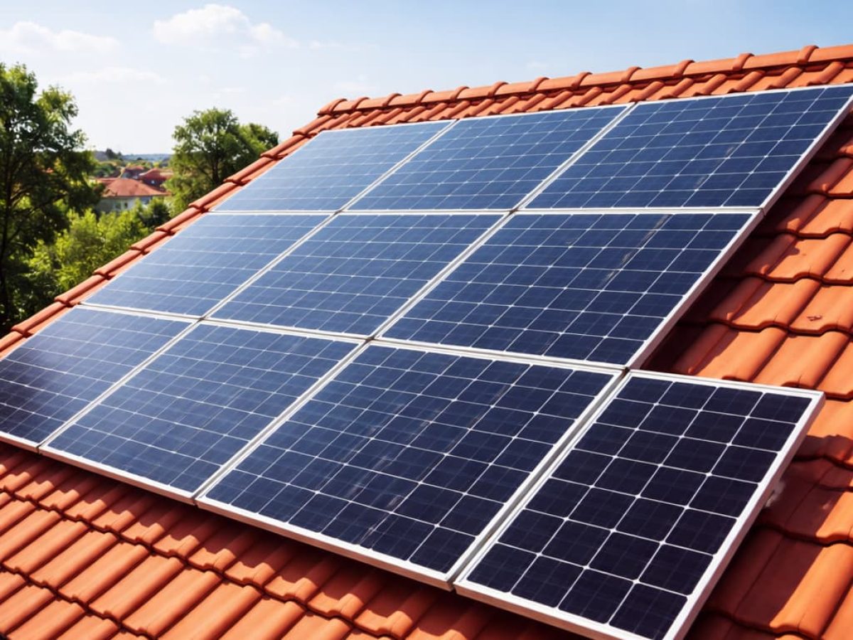 zonnepanelen installatie op dak van woning